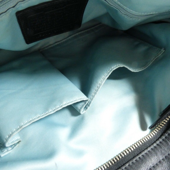 Coach Black Leather Shoulder arm  bag purse - Picture 9 of 12